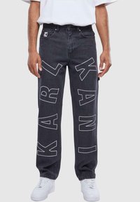 Karl Kani - Jeans a sigaretta - bleached black Immagine in miniatura 1