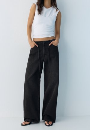 PULL&BEAR, Jean baggy - black