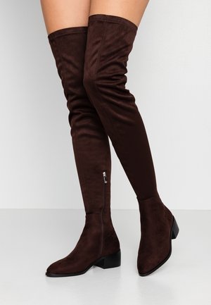 Overkneeskor - brown