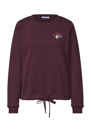 Street One, SWEATSHIRT MIT RUNDHALS UND EMBROIDERY - Sweatshirt - rustic rouge