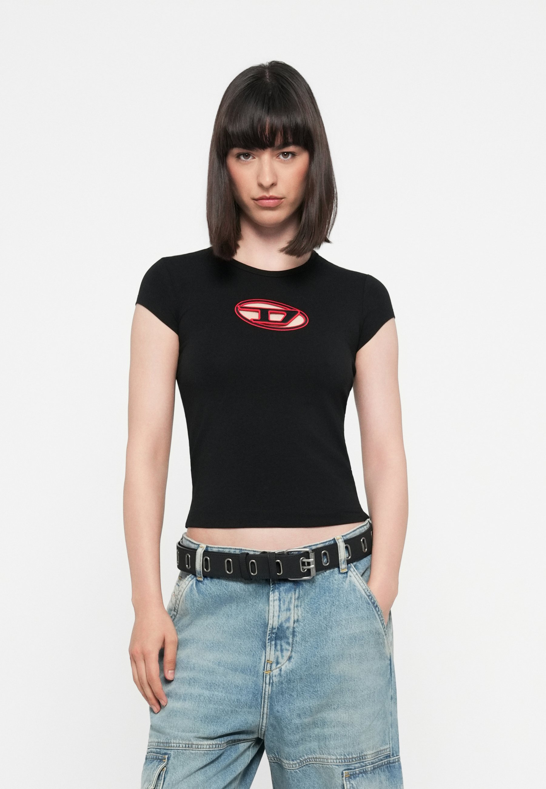 Diesel ANGIE - Print T-shirt - black - Zalando.co.uk Diesel ANGIE - Print T-shirt - black - Zalando.co.uk