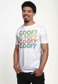 Disney DISNEY CLASSIC MICKEY RETRO STACK GOOFY UNISEX - T-shirt con stampa - white