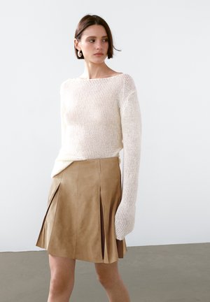 Jupe trapèze - beige