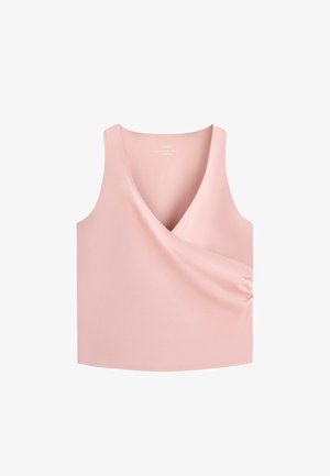 OYSHO, CROSS-OVER SLEEVELESS COMFORTLUX T-SHIRT 34725293 - Top - pink