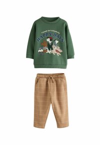 Next SET - Pantaloni - green  brown dog