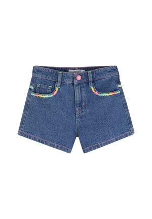 Jeansshort - double stone brossage