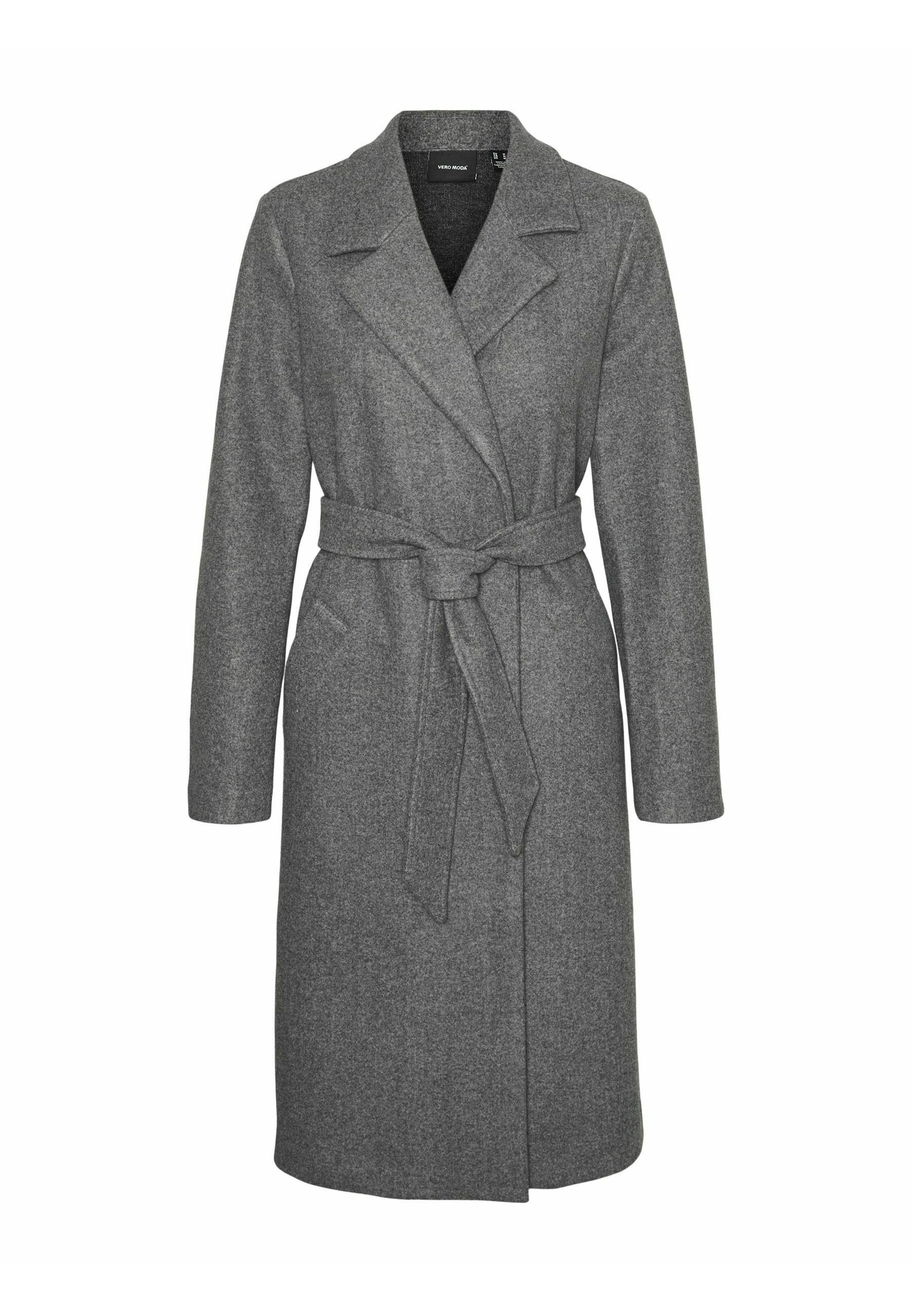 Vero Moda VMFORTUNEAYA LONG - Classic coat - medium grey melange