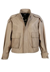 MIT STEHKRAGEN   - Læderjakker - taupe