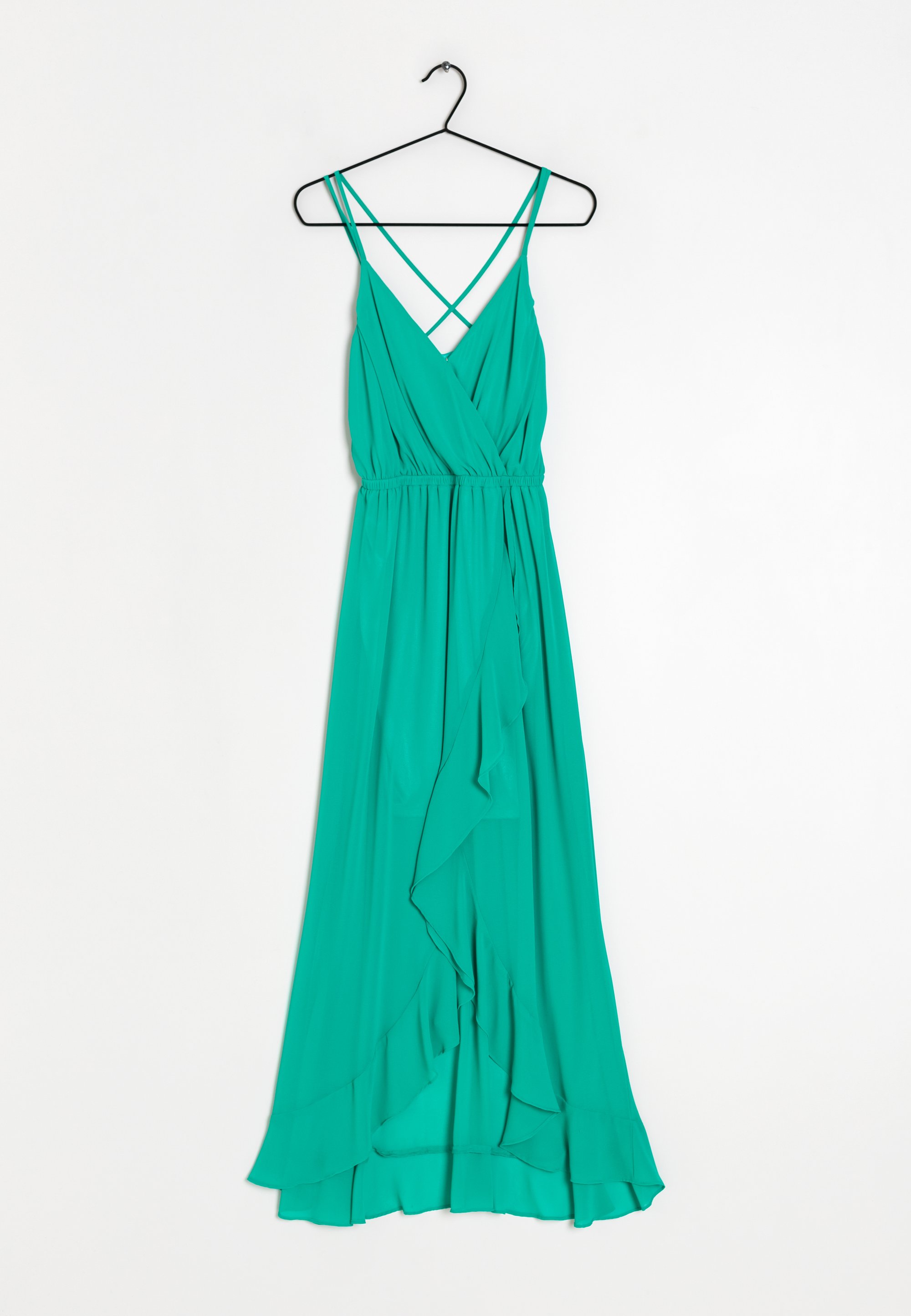 bb dakota green maxi dress JACK by BB Dakota Green Maxi Dress Medium V-Neck Strappy Tassel Boho  Emerald