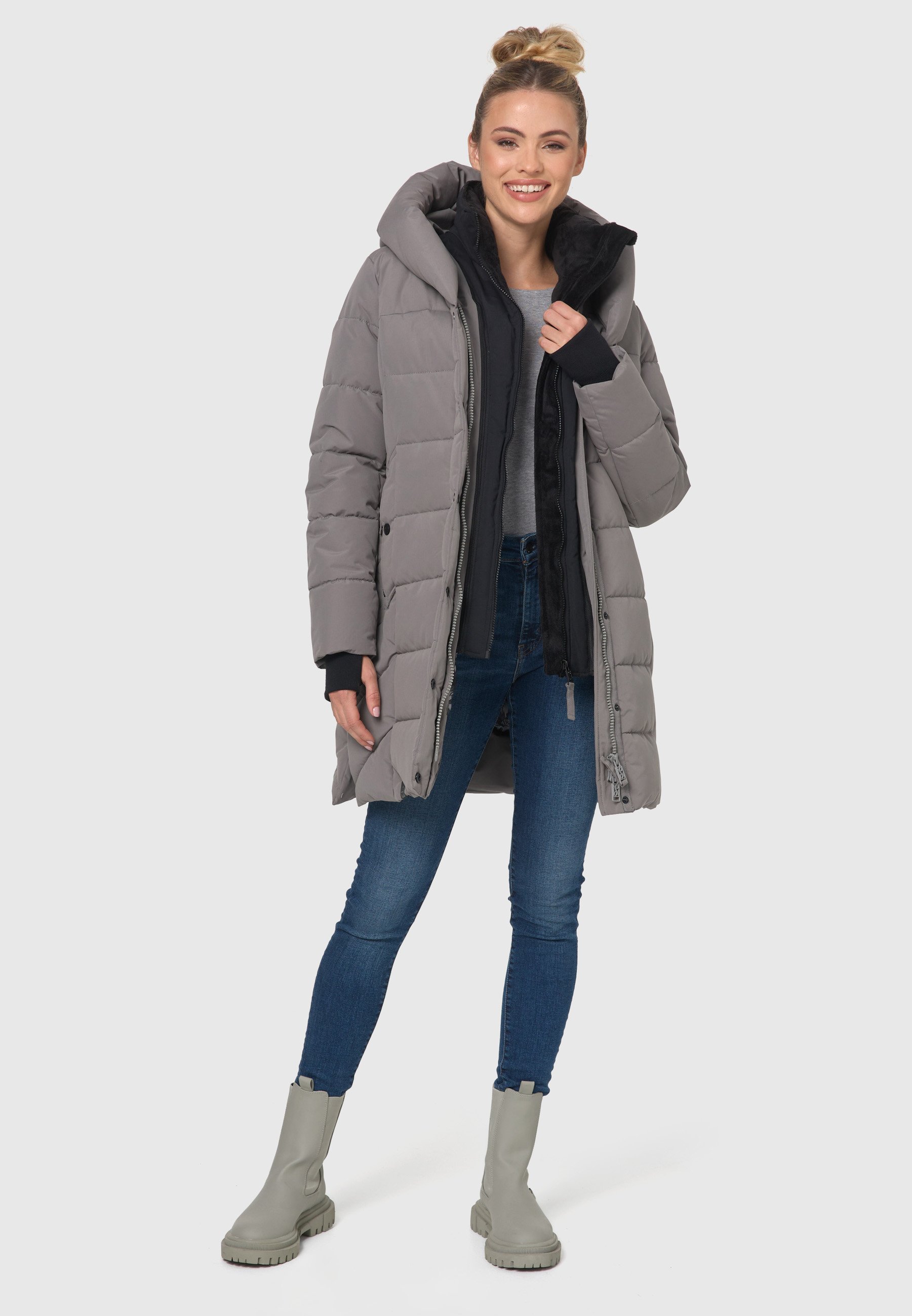 Manteau D'hiver Long Pour Femme Avec Capuche - Coupe Large, Doublure Polaire, Imperméable Et Coupe-vent, Tailles 14S à 6XL - 6
