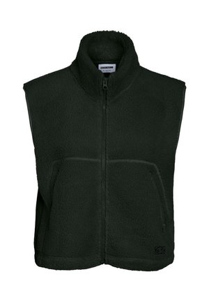 Noisy May, NMMASEY SHORT TEDDY VEST FWD NOOS - Waistcoat - black