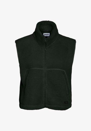 Noisy May, NMMASEY SHORT TEDDY VEST FWD NOOS - Chaleco - black
