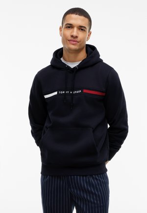 Tommy Hilfiger, LOGO INSERT FLEX FLEECE HOODY - Mikina s kapucňou - desert sky