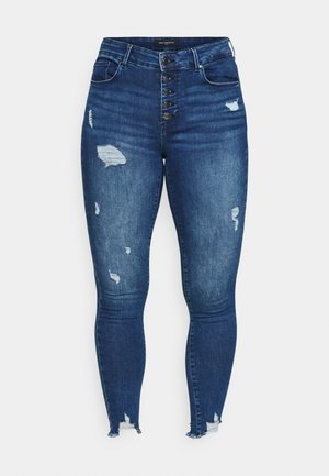 ONLY Carmakoma CARWILLY LIFE - Jeans Skinny Fit - dark blue denim