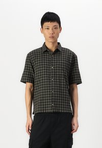 Hollister Co. Boxy Short-Sleeve Plaid Shirt - Camicia - melbourne black