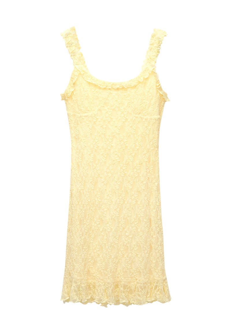 PULL&BEAR Etui-jurk lichtgeel