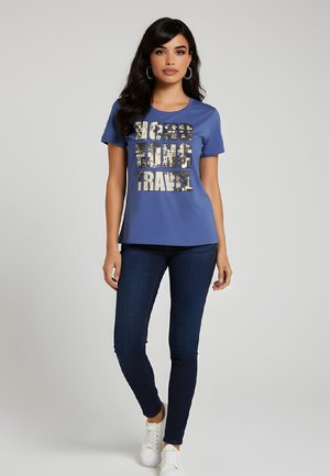 UNISEX CON ESTAMPADO FRONTAL - Camiseta estampada - azulon