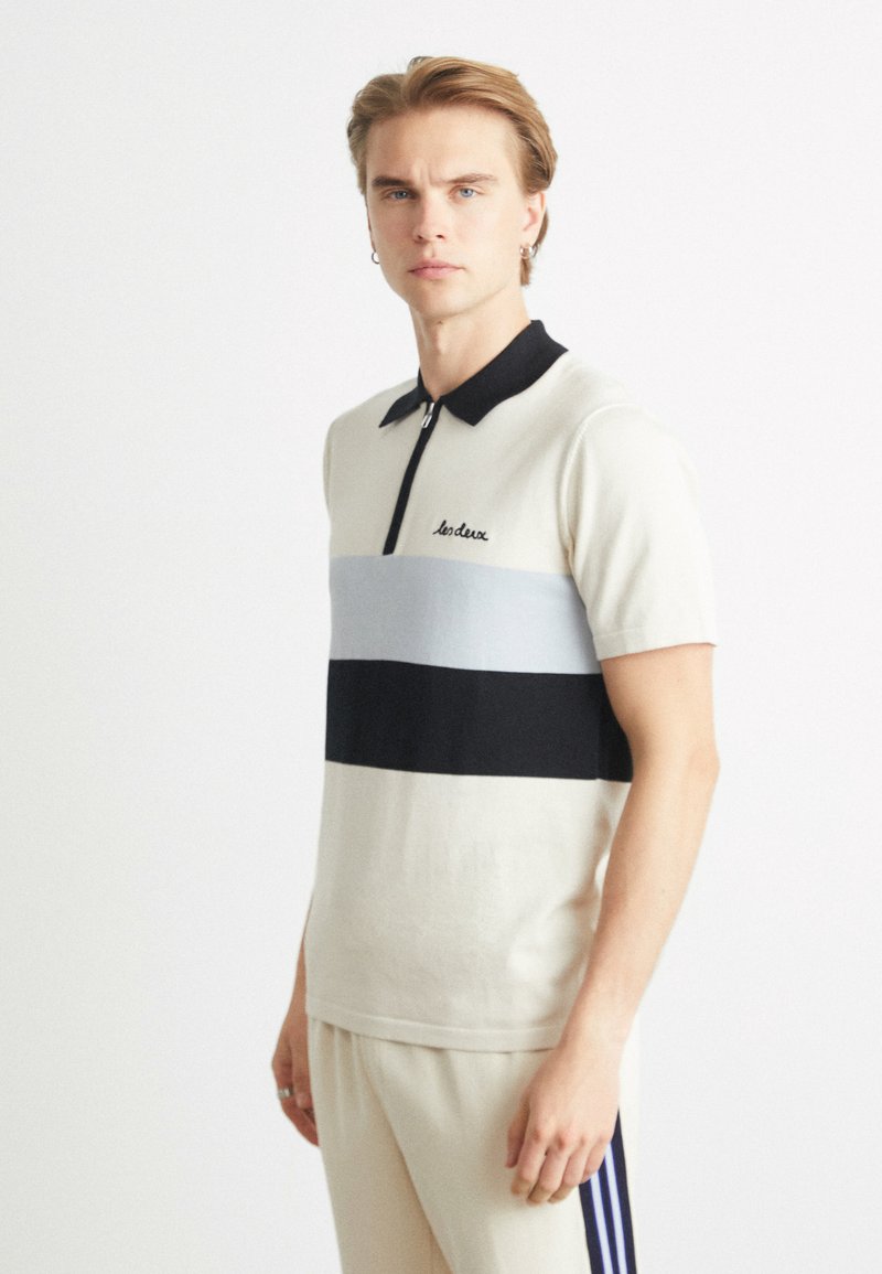 Les Deux RAUL - Bluză polo - ivory/black