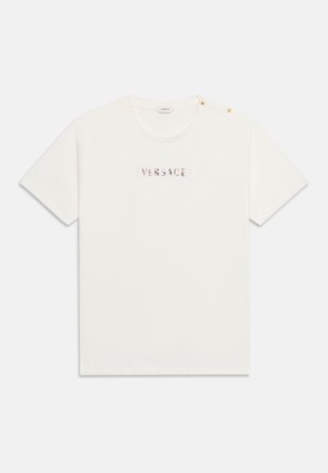 Versace, BEADS PATCH UNISEX - Nyomott mintás póló - white/multi-coloured