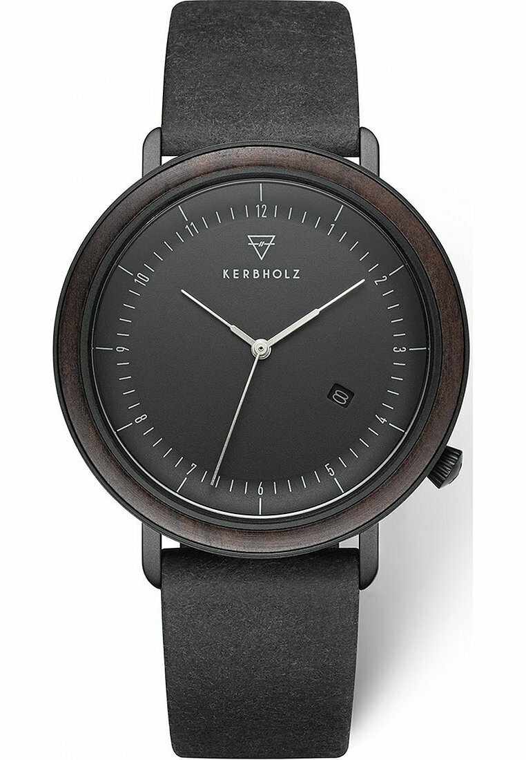 Schwarz Kerbholz Uhren Kerbholz Uhr Schwarz Zalando