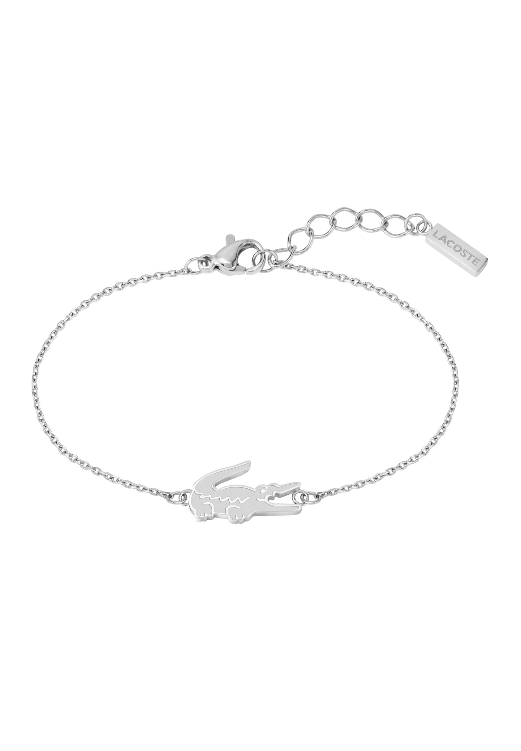 Lacoste CROCODILE - Bracelet - silberfarben/silver-coloured