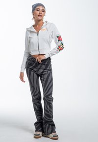 Ed Hardy FLAMING TIGER  - Vaqueros a campana - black