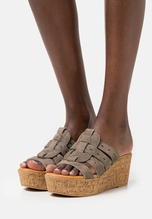 Tamaris, Mules à talons - khaki