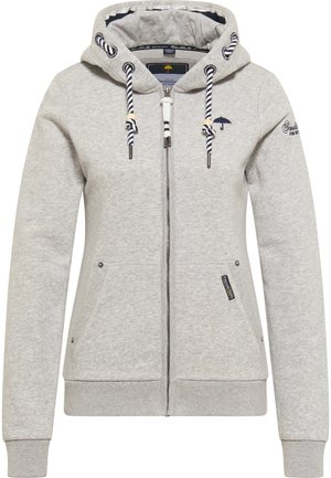 SCHMUDDELWEDDA NAHIMA - Sudadera con cremallera - hellgrau melange