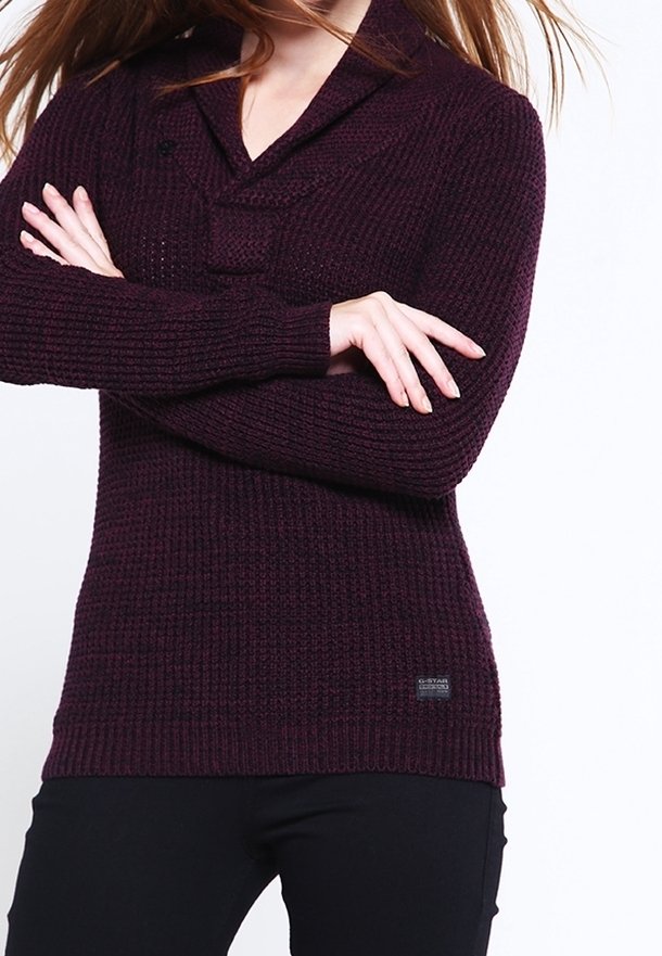 G-STAR Stickad tröja - bordeaux