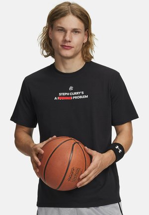 SHORT-SLEEVE GRAPH CURRY QUOTE TEE - T-shirt print - black