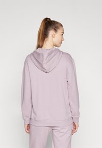 adidas Sportswear ESSENTIALS LINEAR FULL-ZIP - Mikina so zipsom - preloved fig/white