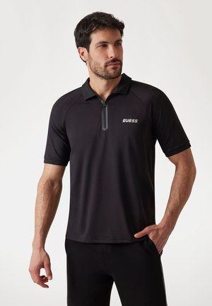 Guess REISSVERSCHLUSS - Polo shirt - schwarz