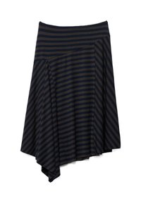 ASYMMETRIC STRIPED LONG - Suknja A kroja - dark blue