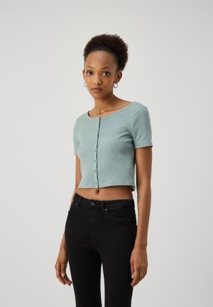 GAP CROPPED CREW - T-shirt imprimé - sage