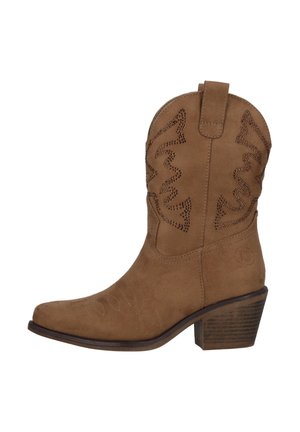 MELDY - Cowboy/biker ankle boot - sand