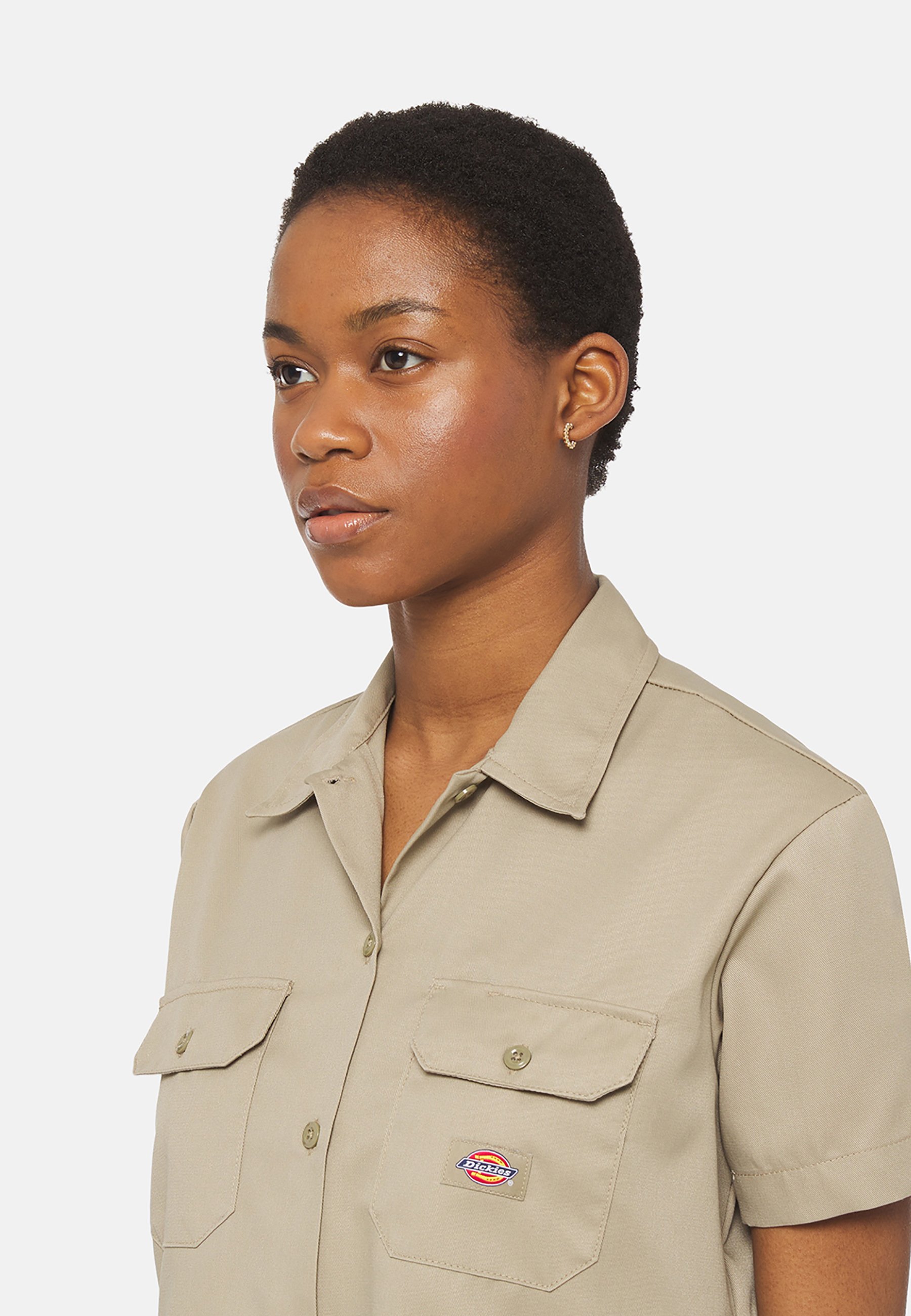 dickies work button up
