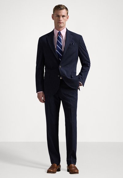 Polo Ralph Lauren STRIPED PERFORMANCE TWILL SUIT TROUSER - Stoffhose - navy/grey