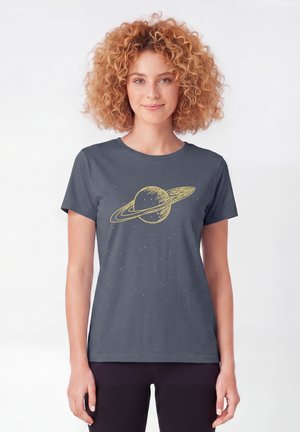 watapparel, SATURN - T-shirt print - blue grey