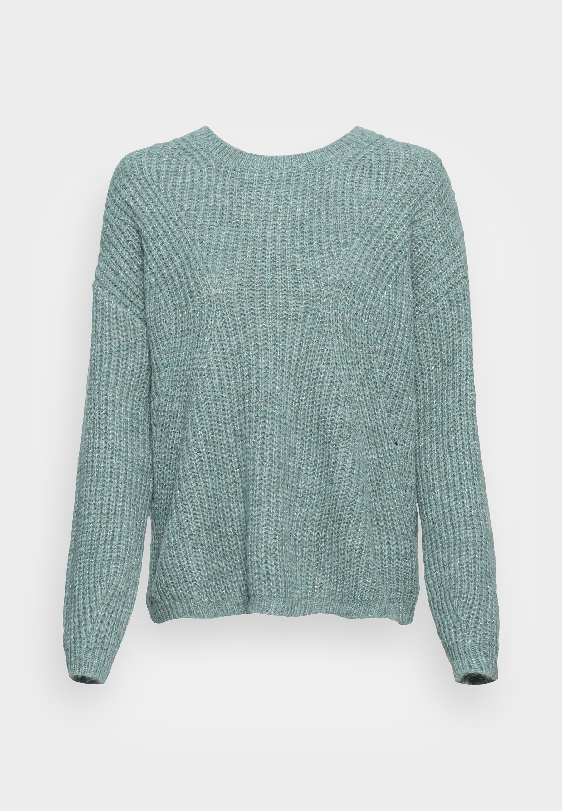 green lurex jumper
