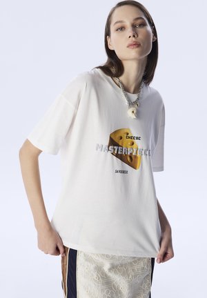 T-shirt con stampa - ecru
