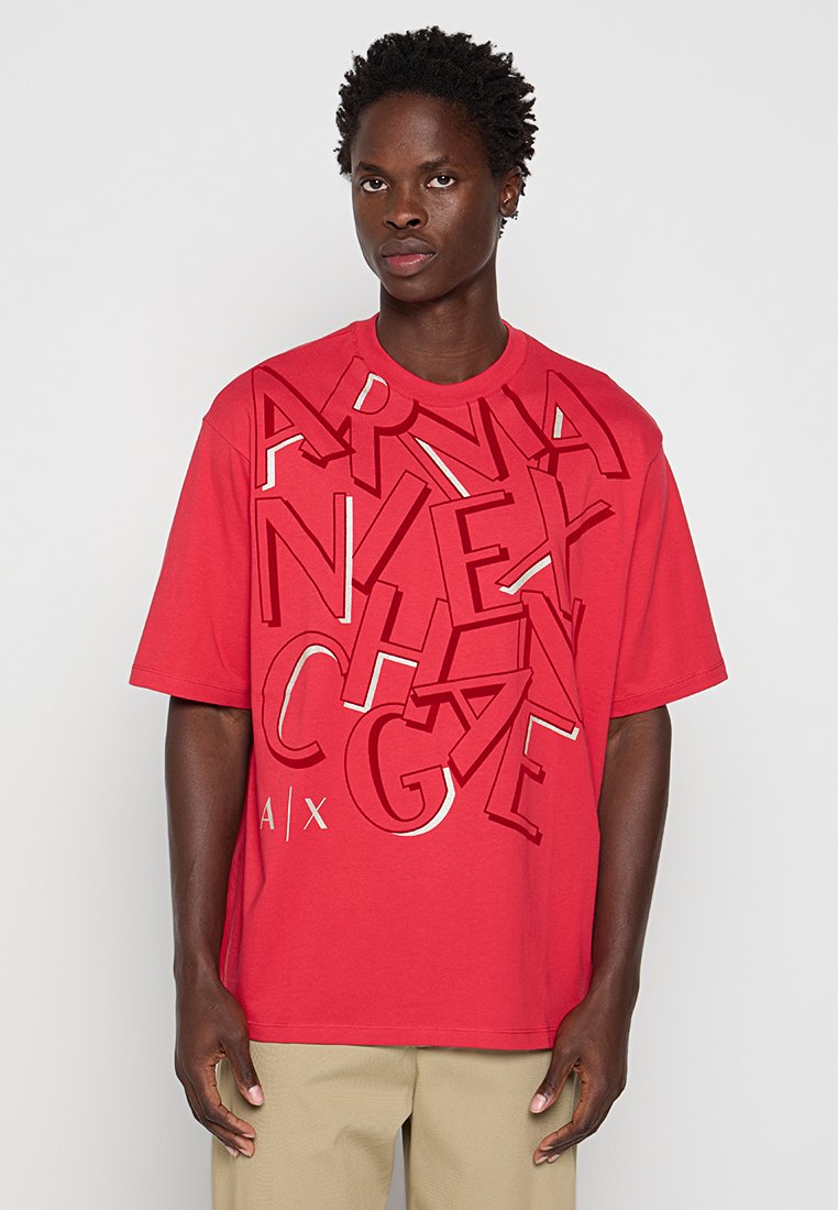 Armani Exchange T-shirt print rood