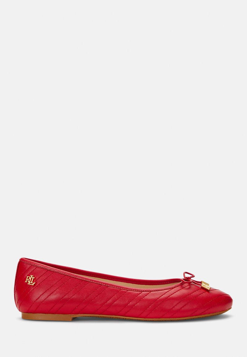 Lauren Ralph Lauren JAYNA STITCHED LEATHER FLAT - Ballet pumps - festive red