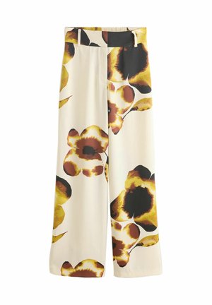 Next, TALL FIT - ELASTIC BACK WIDE LEG SATIN TROUSERS . - Pantaloni - floral