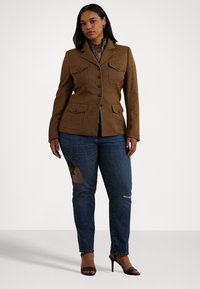 Lauren Ralph Lauren Woman PATCHWORK BOYFRIEND TAPERED ANKLE JEAN - Mom Jeans - harvest wash