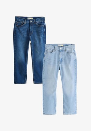 Next, REGULAR FIT - SLIM CROPPED JEANS 2 PACK - Jeans Straight Leg - dark mid blue