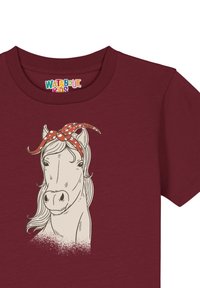 watapparel PFERD - T-shirt imprimé - burgundy