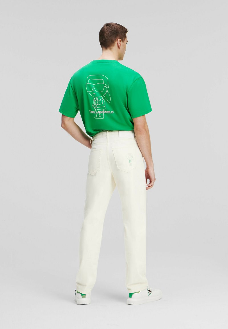 KARL LAGERFELD IKONIK - Jeans Straight Leg - off white denim/offwhite ...