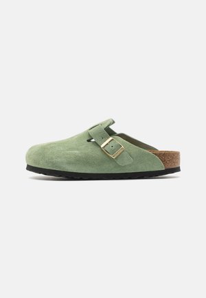 Birkenstock BOSTON REGULAR - Pantuflas - green tea