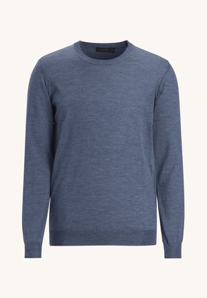 Oscar Jacobson MIGUEL ROUNDNECK - Striktrøje - denim blue