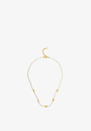 COACH, COACH ICONIC PEARL SIGNATURE CHARM STRAND NECKLACE - Kaulakoru - natural